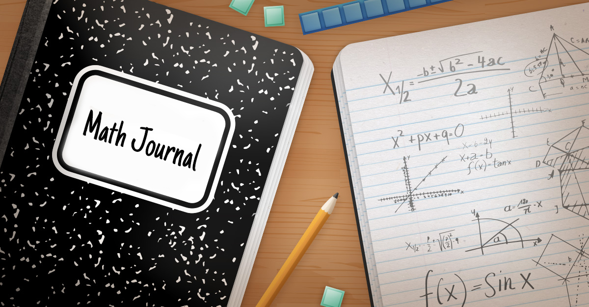 Having your student record his math activities through writing and sketching in a math journal can help reinforce his mathematical understanding.