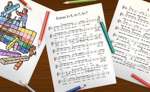 Download free songs, activities, coloring pages, and more to help your students learn math facts!