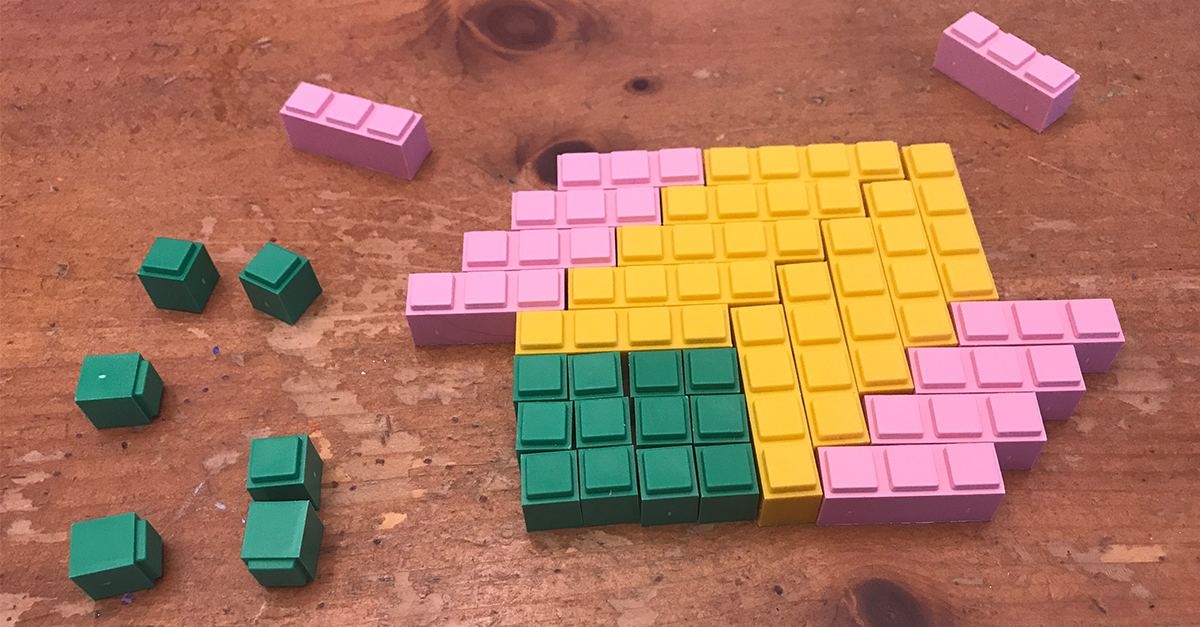 Integer blocks are an effective tool to enhance the student’s ability to make a connection and thrive in both math and art.