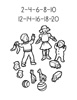 Skip Counting 2 Coloring Page