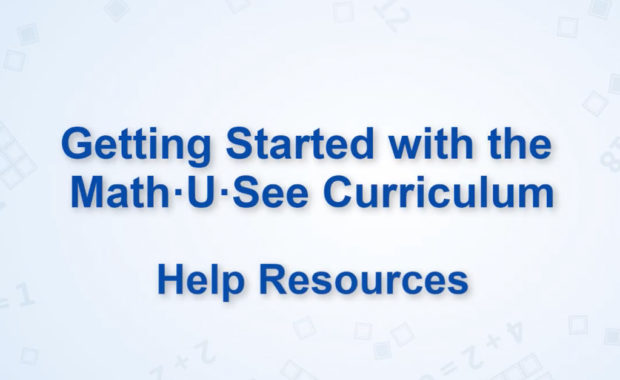 Where you can go to get help when you're using the Math-U-See program.