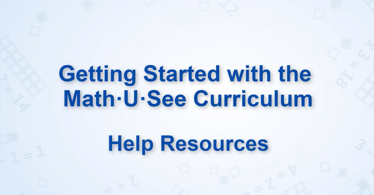 Where you can go to get help when you're using the Math-U-See program.