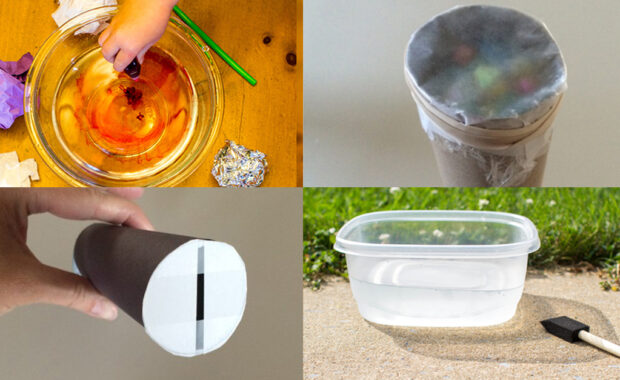 These simple science activities can be created with recycled materials from around the house and have educational benefits, too!
