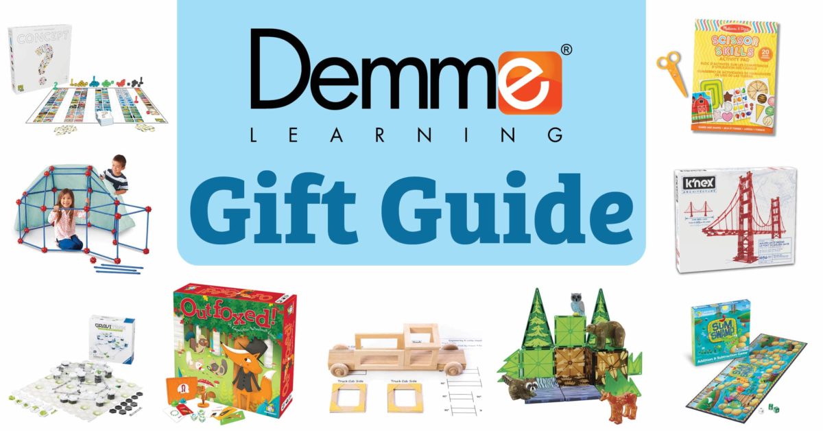 Collage of products featured in the Demme Learning Gift Guide 