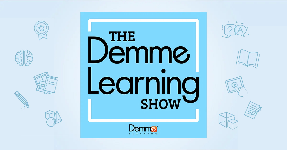 Logo for The Demme Learning Show.