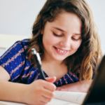 A student writing