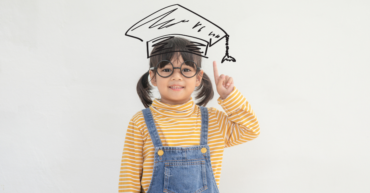 A student wearing a graduation cap