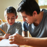 A student and instructor working together