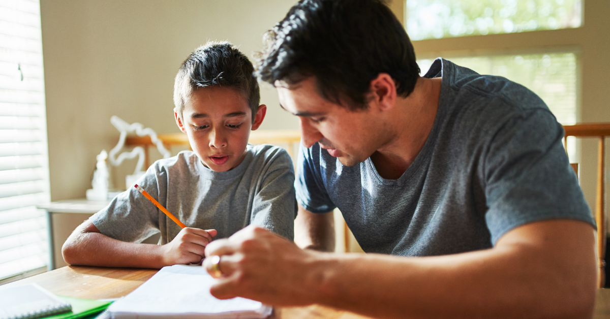 A student and instructor working together